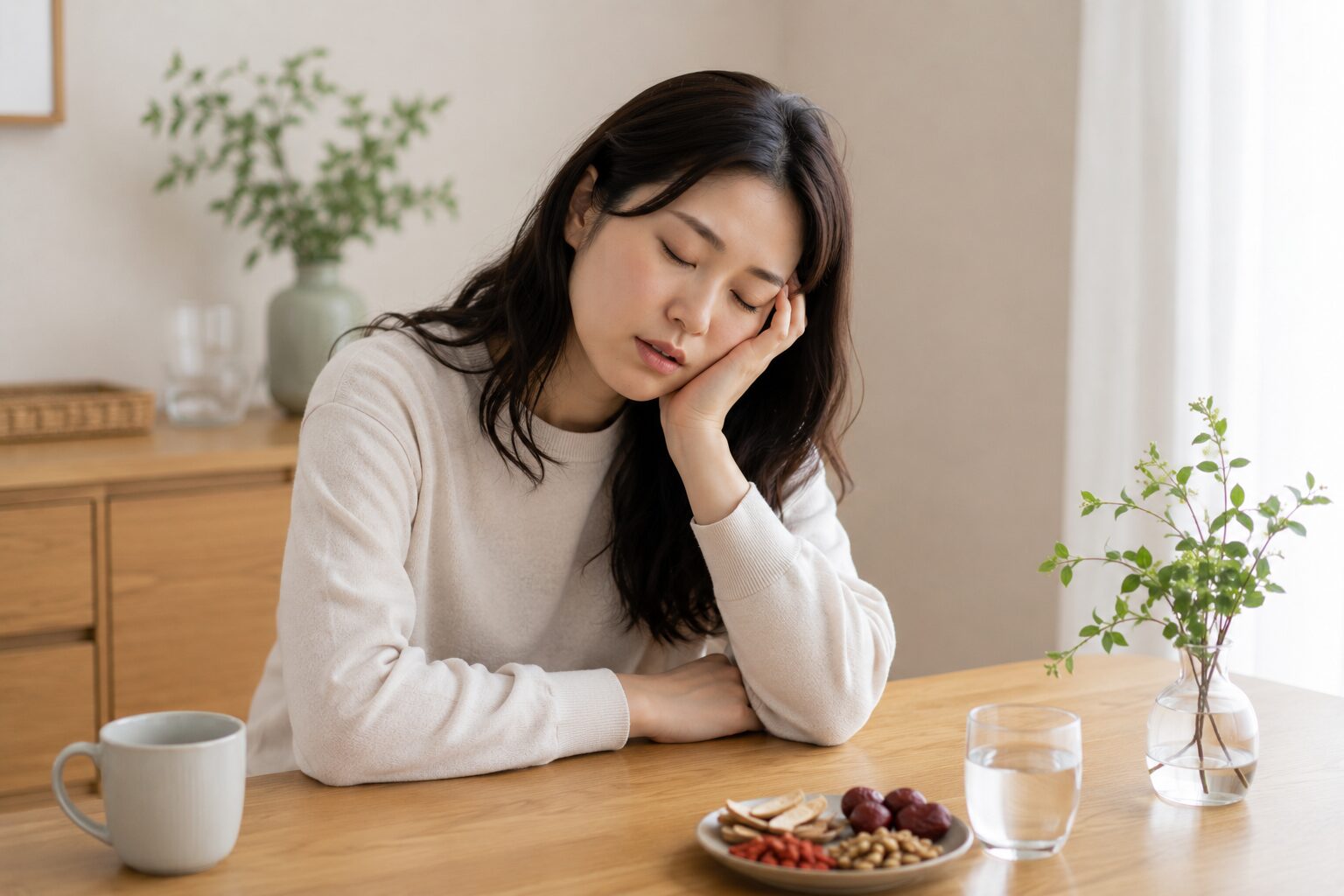月経前の眠気と水滞